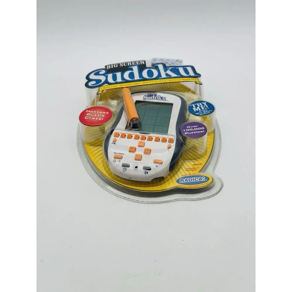 Radica Big Screen Sudoku Handheld Electronic Game Brand New Factory Sealed 2005